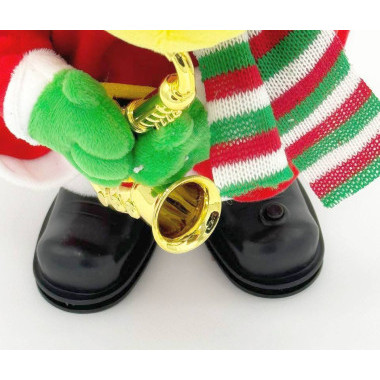 Динозаврик музыкальный на батарейках, новогодний 37*15CM