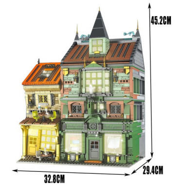 Конструктор Mould King 16040 Гарри Поттер &quot;Магазин магических книг&quot; со световыми эффектами  3468 дет.