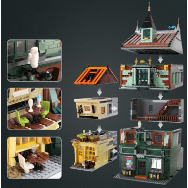 Конструктор Mould King 16040 Гарри Поттер &quot;Магазин магических книг&quot; со световыми эффектами  3468 дет.