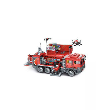 Конструктор Qman 12025 Многофункциональная аварийно-спасательная пожарная машина 1431 дет 62х40х8 см