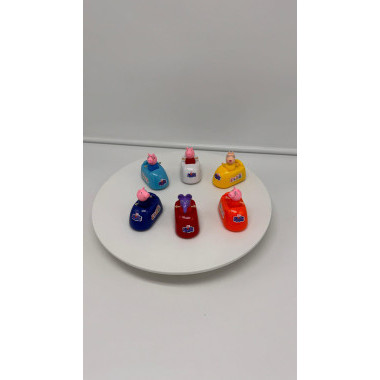 Машинки инерционная Свинка с героем на листе 18шт