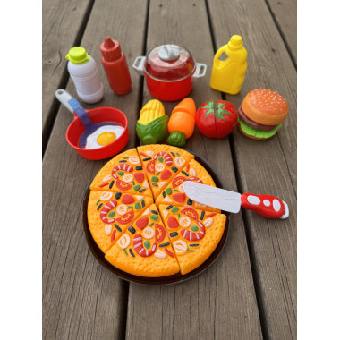 Кухня детская &quot;Маленький Повар&quot; с плитой и бытовыми предметами, свет+ звук в кор. 80х30х100 см