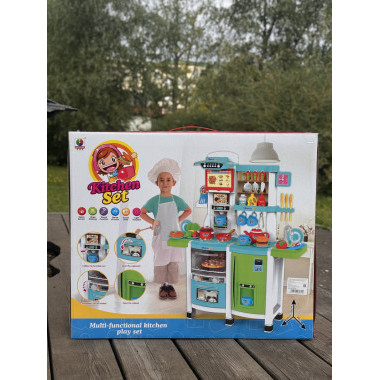 Кухня детская &quot;Маленький Повар&quot; с плитой и бытовыми предметами, свет+ звук в кор. 80х30х100 см