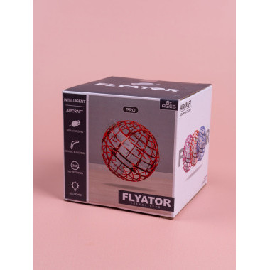 Индукционный летающий шар-бумеранг +свет на USB размер 10х10см