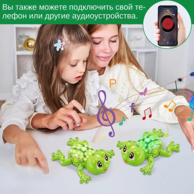 Лягушка на батарейках: свет, звук, музыка 17.6х9.5х9.5