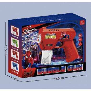 Пистолет с мыльными пузырями с супергероями 13,5x5x16 (4 вида)