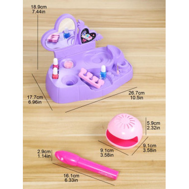 Набор для маникюра с сушилкой и подставкой для девочек в коробке 33*28*6.5