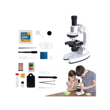 Игровой набор для опытов Микроскоп с аксессуарами и держателем для телефона (2 вида) 20.5*9.5*27.5