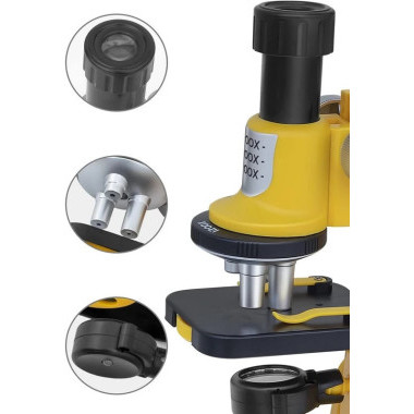 Игровой набор для опытов Микроскоп с аксессуарами и держателем для телефона (2 вида) 20.5*9.5*27.5