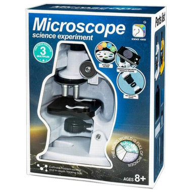Игровой набор для опытов Микроскоп с аксессуарами и держателем для телефона (2 вида) 20.5*9.5*27.5