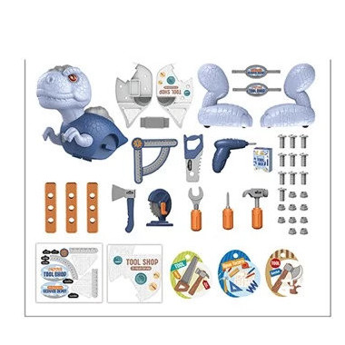 Игровой набор 2в1 Магазин инструментов и Динозавр, 45 предметов 38х38х22.5