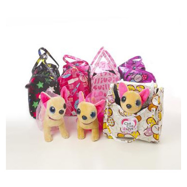 Собачка в переноске 4 вида, лает, размер 23х16см