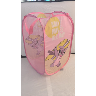 Корзина для игрушек складная Stich цвет розовый