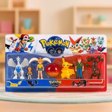 Покемон 6 шт на картоне 15х8см