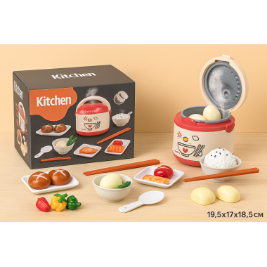 Игровой набор &quot;Кухня&quot; с пароваркой с паром 20 дет. розовая