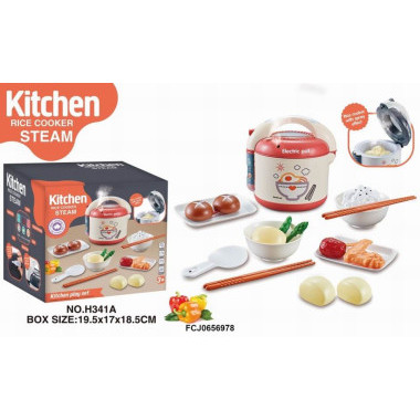 Игровой набор &quot;Кухня&quot; с пароваркой с паром 20 дет. розовая