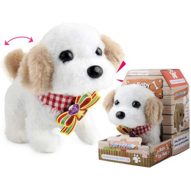 Мягкая игрушка Собачка на батарейках со звуковыми эффектами (несколько видов)  18х12х15 см