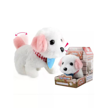 Мягкая игрушка Собачка на батарейках со звуковыми эффектами (несколько видов)  18х12х15 см