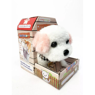 Мягкая игрушка Собачка на батарейках со звуковыми эффектами (несколько видов)  18х12х15 см