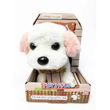 Мягкая игрушка Собачка на батарейках со звуковыми эффектами (несколько видов)  18х12х15 см