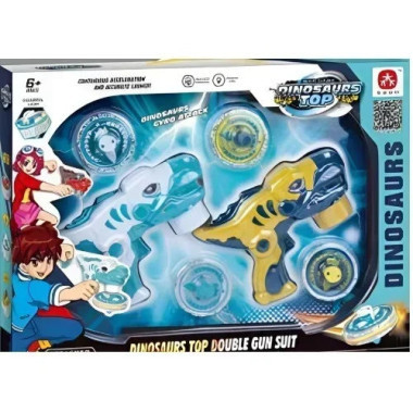 Набор бластеров с волчками Динозавры, 2 вида, 39*29*5.5 Набор бластеров с волчками Динозавры, 2 вида, 39*29*5.5