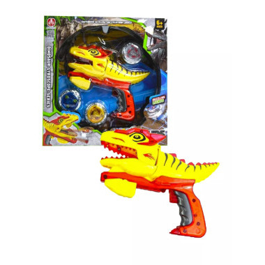 Пускатель с волчками и игровым полем Динозавры, 2 вида 25.9*25.9*7.5