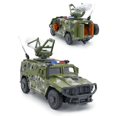 Джип военный Тигр металлический со световыми и звуковыми эффектами, 1:24, 2 вида