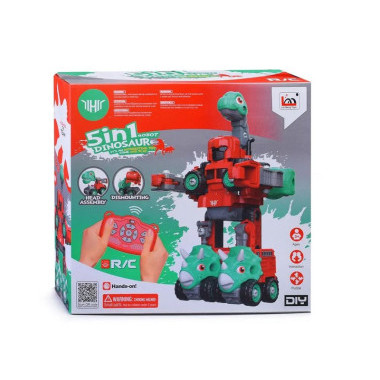 Игрушка-конструктор 5в1 Динозавр робот на радиоуправлении 141 дет.