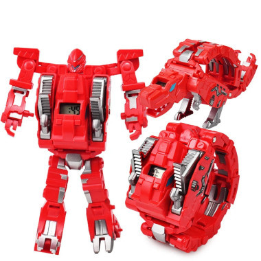 Робот-трансформер 3 в 1 (робот, динозавр, часы) (6 видов), 12 шт в д/б