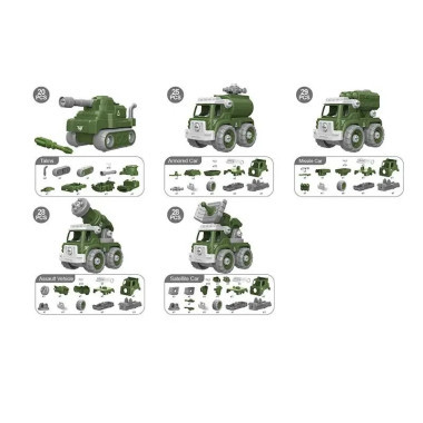 Робот-трансформер 5 в 1 (из 5 машинок) со звуковыми и световыми эффектами на радиоуправлении (3 вида)