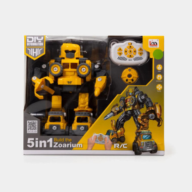 Робот-трансформер 5 в 1 (из 5 машинок) со звуковыми и световыми эффектами на радиоуправлении (3 вида)