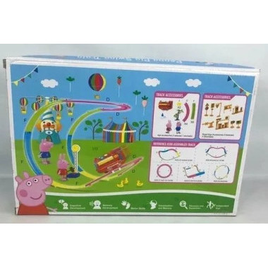 Трек со светящимся паровозиком Свинка, в кор. 40х5х27см