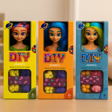 Кукла манекен для создания причесок + украшения в кор. 24х9х10.8см (4 вида)