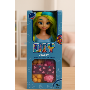 Кукла манекен для создания причесок + украшения в кор. 24х9х10.8см (4 вида)