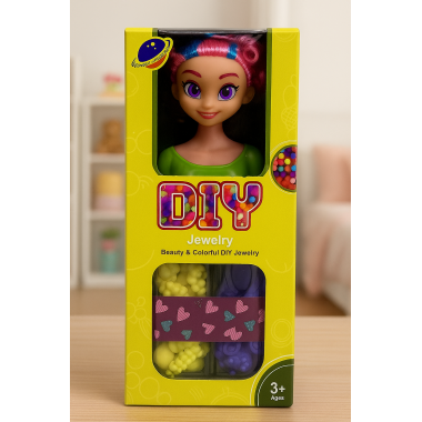 Кукла манекен для создания причесок + украшения в кор. 24х9х10.8см (4 вида)