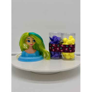 Кукла манекен для создания причесок + украшения в кор. 24х9х10.8см (4 вида)