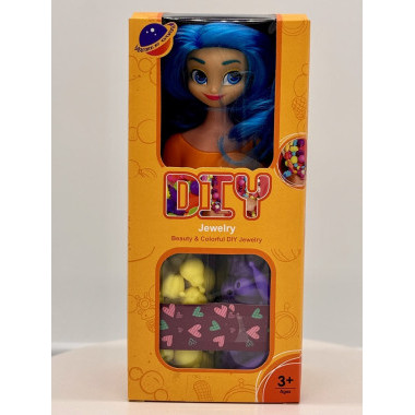 Кукла манекен для создания причесок + украшения в кор. 24х9х10.8см (4 вида)