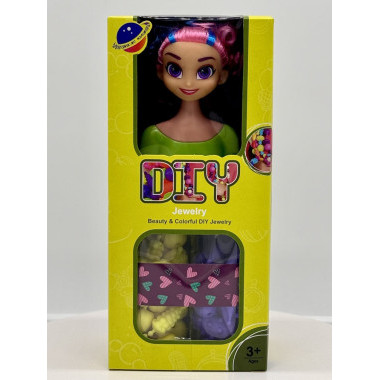 Кукла манекен для создания причесок + украшения в кор. 24х9х10.8см (4 вида)