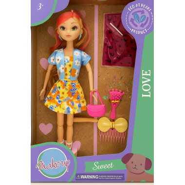 Кукла GLO-UP 25 см с аксессуарами (светлые и красные волосы) Кукла GLO-UP 25 см с аксессуарами (светлые и красные волосы)