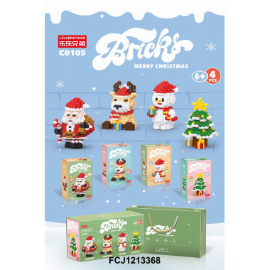 Конструктор LELEBROTHER C0105 &quot;Рождественский подарочный набор 4 вида &quot; 32X12X18