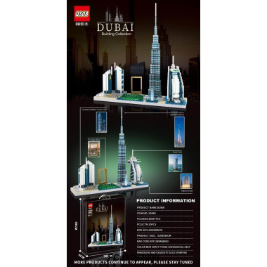 Конструктор QSOB 32085 &quot;Dubai Skyline&quot; 3000 дет. 49 x 38 x 8 см