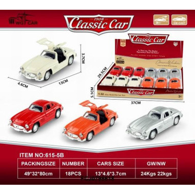 Металлические ретро автомобили Mercedes-Benz 4 вида 12 шт в д/б  ( только бежевого цвета)