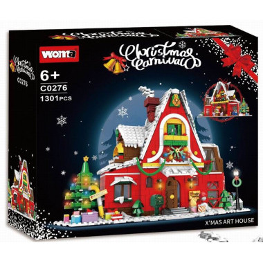 Конструктор WOMA C0276 &quot;Новогодний дом&quot; 1301 дет. 30х9х26