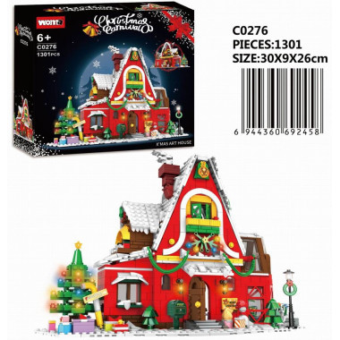 Конструктор WOMA C0276 &quot;Новогодний дом&quot; 1301 дет. 30х9х26