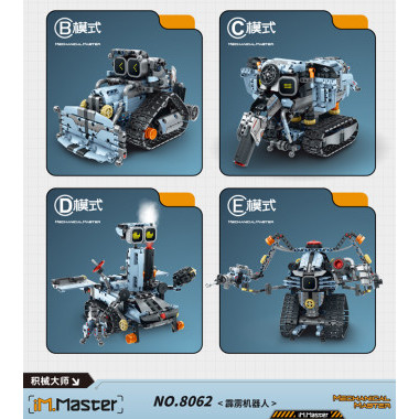 Конструктор iM.Master 8062 «Механический мастер: Туман-бот» с дымовой пушкой 5в1 на р/у 685 дет. 35X27X7