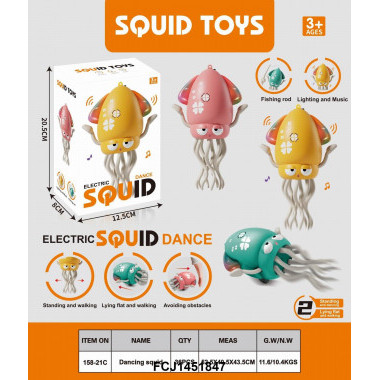 Музыкальная игрушка &quot;Мультяшный танцующий Осьминог&quot; на батарейках звук, свет