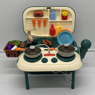 Игровой набор 2в1 Кухня и музыкальный центр синий