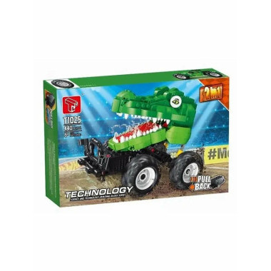 Конструктор Technology T1025 "Крокодил" 2в1 инерционный 51x33.2x6.3 см 440 дет.