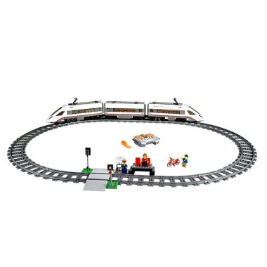 Конструктор 40015 Сити "Скоростной пассажирский поезд" 659 дет р/у на аккумуляторе.