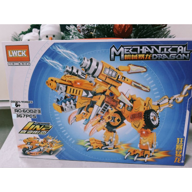 Конструктор LWCK 60023 Динозавры "Колесница Хищника" 2в1 367 дет 38.5x27x5.5 см